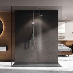 Aqualisa Optic Q Smart Shower Exposed with Adjustable and Ceiling Fixed Head - Gravity Pumped - OPQ.A2.EV.DVFC.23