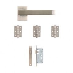 Deanta Argo Urban Standard Door Handle Pack - Satin Nickel Chrome - ARGULAK76SNC