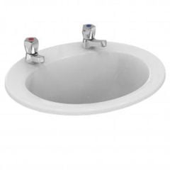 Armitage Shanks Sandringham 21 50cm Countertop Basin with 2 Tap Holes No Chain Hole - E895401