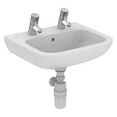 Armitage Shanks Portman 21 50cm Washbasin with 2 Tap Holes and Overflow - S231001