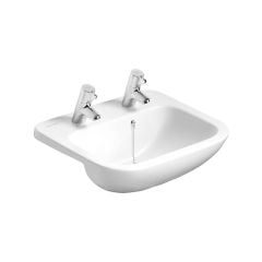 Armitage Shanks Profile 21 50cm Semi-Countertop Washbasin with 2 Tap Holes - S249501