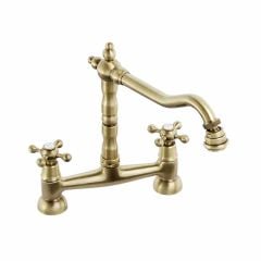 Abode Melford Bridge Kitchen Tap Antique Brass - AT1047