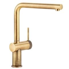 Abode Fraction Single Lever Contemporary Kitchen Mixer Tap Antique Brass - AT2154