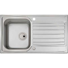 Abode Connekt Single Bowl & Drainer Stainless Steel Sink - AW5056