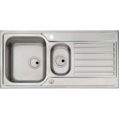Abode Connekt Single Bowl & Drainer Stainless Steel Sink - AW5057