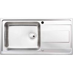 Abode Ixis Single Bowl & Drainer Stainless Steel Sink - AW5102
