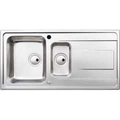 Abode Ixis 1.5 Bowl & Drainer Stainless Steel Sink - AW5103
