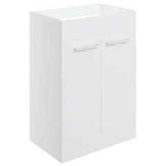 Bathrooms by Trading Depot Bay 590mm Floor Standing Basin Unit - White Gloss - TDBT106915