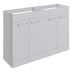 Bathrooms by Trading Depot Bay 1180mm Floor Standing Basin Unit - Grey Gloss - TDBT106922