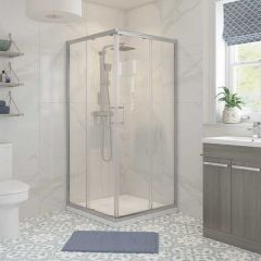 Bathrooms by Trading Depot Hudson 900mm Corner Entry Shower Enclosure - TDBT101440