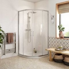 Bathrooms by Trading Depot Hudson 900mm 2 Door Easy-Fit Quadrant Shower Enclosure - TDBT108072