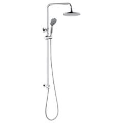 Bathrooms by Trading Depot Round Shower Kit With Overhead & Handset - Chrome - TDBT105588