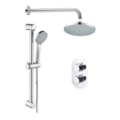 Bathrooms by Trading Depot Round Thermostatic Shower Pack - Chrome - TDBT108085