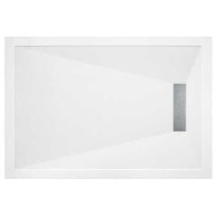 Bathrooms by Trading Depot Linear 1500x800mm Slim Rectangular Shower Tray With Waste - TDBT106235
