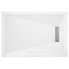 Bathrooms by Trading Depot Linear 1600x800mm Slim Rectangular Shower Tray With Waste - TDBT106236