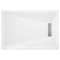 Bathrooms by Trading Depot Linear 1700x700mm Slim Rectangular Shower Tray With Waste - TDBT106237