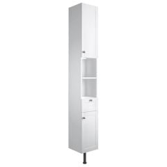 Bathrooms by Trading Depot Dahlia 300mm 2 Door Tall Bathroom Cabinet - Satin White Ash - TDBT96083