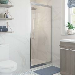 Bathrooms by Trading Depot Hudson 800mm Pivot Shower Door - TDBT101416