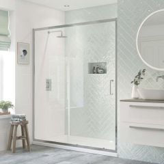 Bathrooms by Trading Depot Eaton 1400mm Sliding Shower Door - TDBT101453