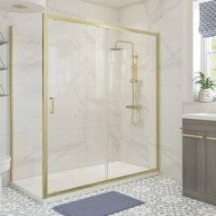 Bathrooms by Trading Depot Hudson 760mm Side Panel - Brushed Brass - TDBT107509
