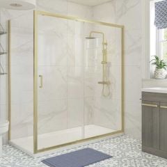 Bathrooms by Trading Depot Hudson 900mm Side Panel - Brushed Brass - TDBT107511