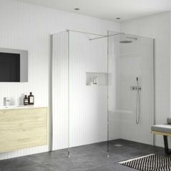 Bathrooms by Trading Depot Calder 500mm Wetroom Side Panel & Arm - TDBT107522