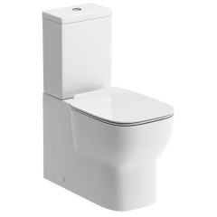 Bathrooms by Trading Depot Kelby Slim Square Soft Close Toilet Seat - White - TDBT107412