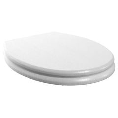 Bathrooms by Trading Depot Pacifica Soft Close Toilet Seat - Satin White - TDBT107472
