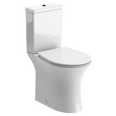 Bathrooms by Trading Depot Marlowe Rimless Close Coupled Open Back WC & Soft Close Seat - TDBT100522