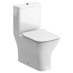 Bathrooms by Trading Depot Locklyn Short Projection Close Coupled WC & Slim Soft Close Seat - TDBT100527