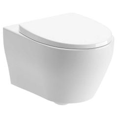 Bathrooms by Trading Depot Maya Rimless Wall Hung WC & Soft Close Seat - TDBT106142
