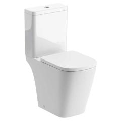 Bathrooms by Trading Depot Eyre Rimless Close Coupled Open Back Short Projection WC & Soft Close Seat - TDBT106146