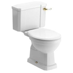 Bathrooms by Trading Depot Conway Close Coupled WC With Brushed Brass Finish & Soft Close Seat - TDBT106870