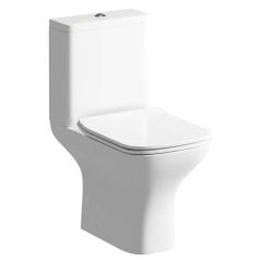 Bathrooms by Trading Depot Locklyn Short Projection Close Coupled Open Back WC & Slim Soft Close Seat - TDBT1857
