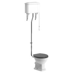 Bathrooms by Trading Depot Conway High Level WC & Grey Ash Soft Close Seat - TDBT96011