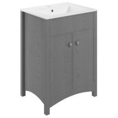 Bathrooms by Trading Depot Pacifica 610mm Floor Standing Vanity Unit With Basin - Grey Ash - TDBT100547