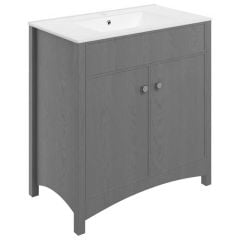 Bathrooms by Trading Depot Pacifica 810mm Floor Standing Vanity Unit With Basin - Grey Ash - TDBT100548