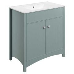 Bathrooms by Trading Depot Pacifica 810mm Floor Standing Vanity Unit With Basin - Sea Green Ash - TDBT100550