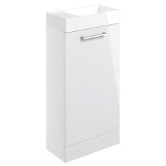 Bathrooms by Trading Depot Bay 410mm Floor Standing Vanity Unit With Basin - White Gloss - TDBT103314