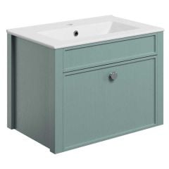 Bathrooms by Trading Depot Pacifica 605mm Wall Hung Vanity Unit With Basin - Sea Green Ash - TDBT104062