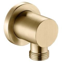 Bathrooms by Trading Depot Round Wall Outlet Elbow - Brushed Brass - TDBT106556