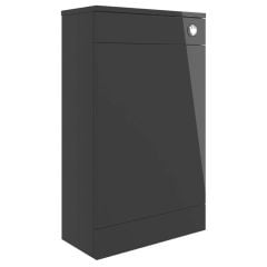 Bathrooms by Trading Depot Bay 500mm Floor Standing WC Unit - Anthracite Gloss - TDBT103310