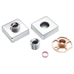Bathrooms by Trading Depot Exposed Square Shower Valve Fast Fitting Kit - TDBT105878
