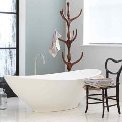 BC Designs Kurv Cian® Solid-Surface Bath 1890mm x 900mm - Silk Matt White - BAB006