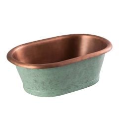 BC Designs Copper Basin with Verdigris Outer - BAC053