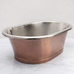 BC Designs Antique Copper Basin with Nickel Inner - BAC056