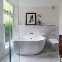 BC Designs Dinkee Acrymite® Acrylic Bath 1500mm x 780mm - Gloss White - BAS012