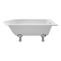 BC Designs Tye 1700 Shower Bath with Feet Set 1 - Polished White - BAU075