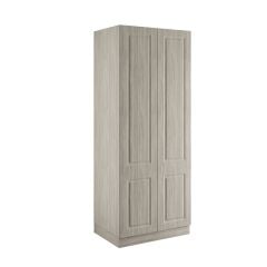 Bedroom Kit Classic Double Wardrobe with Single Rail & 3 Drawers - Flat Packed - Urban Oak - BEDUH2210D