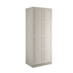 Bedroom Kit Shaker Double Wardrobe with Single Rail & 3 Drawers - Flat Packed - Taupe Grey - BEDUP2110D